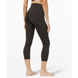 Lululemon Align Crop *21" Size 2 Green Camo Nulu